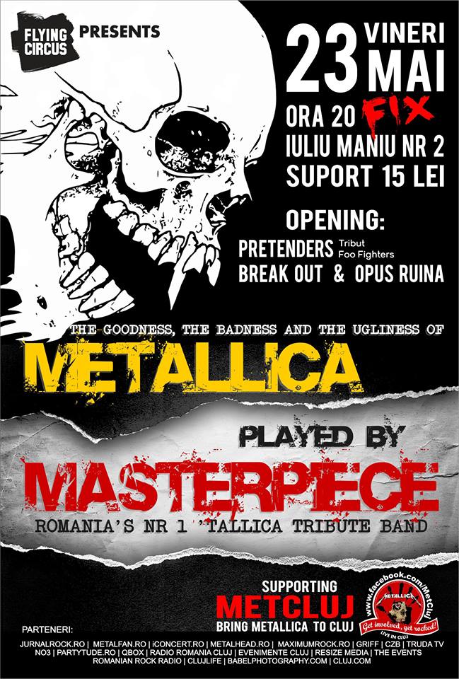 Concert Masterpiece, Opus Ruina, Pretenders si Break Out la Cluj Napoca